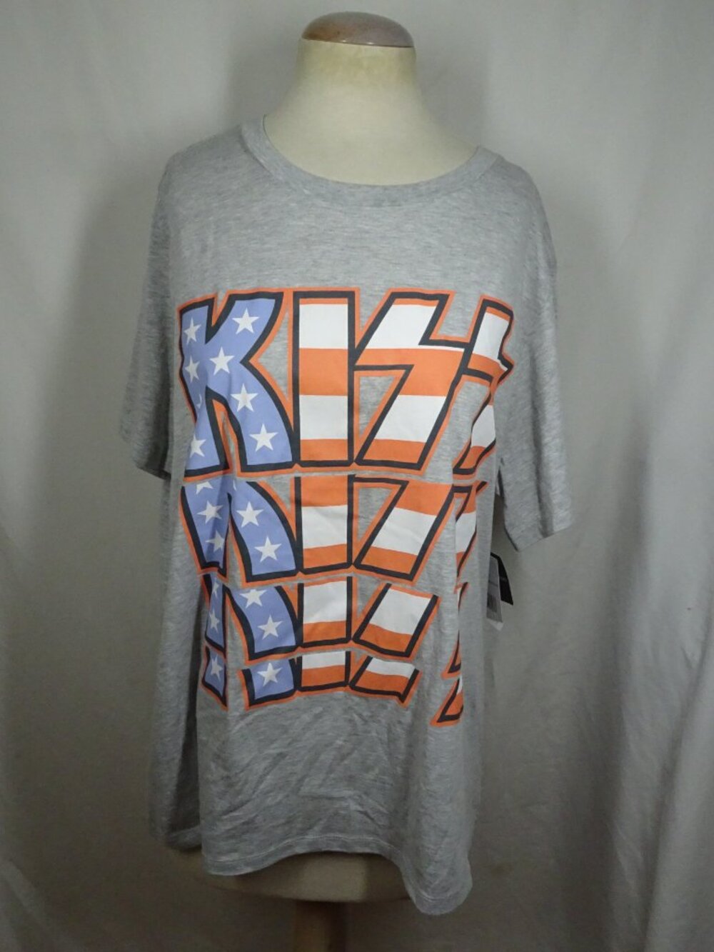 Grayson Threads Kiss American Flag Women Shirt Top Size 2X